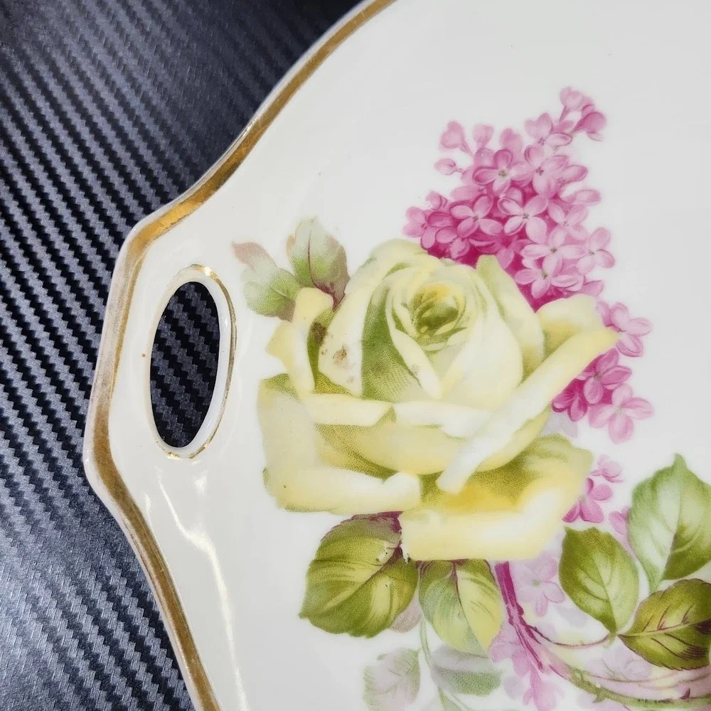 Antique Victorian Plate Prince Regent Bavaria Floral Porcelain 10